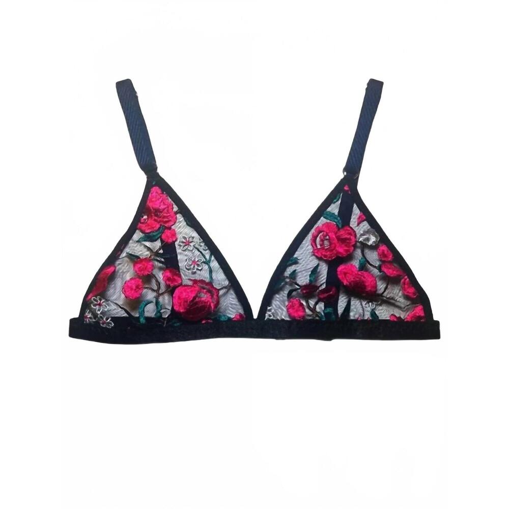 NEW TITOV women's lorenza bralette in black multi